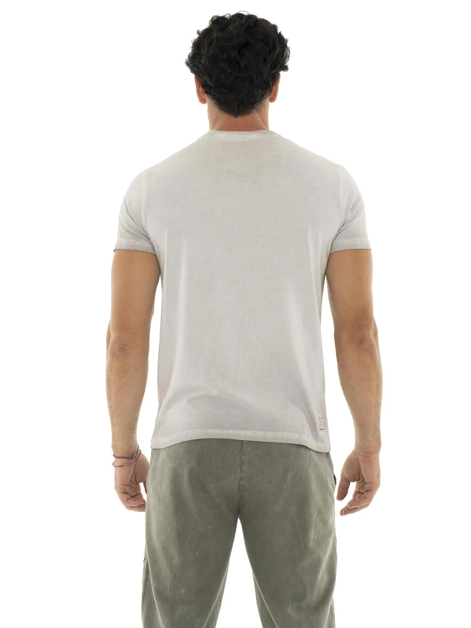 Camiseta de hombre Leone Old Wash de algodón lavado 4/5
