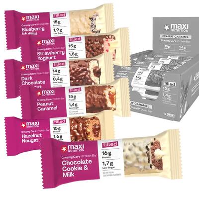 Maxi Nutrition Barretta proteica con cuore cremoso (confezione da 12)