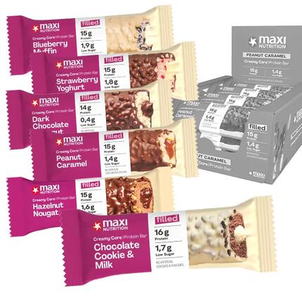 Barre Protéinée Coeur Onctueux Maxi Nutrition (lot de 12)