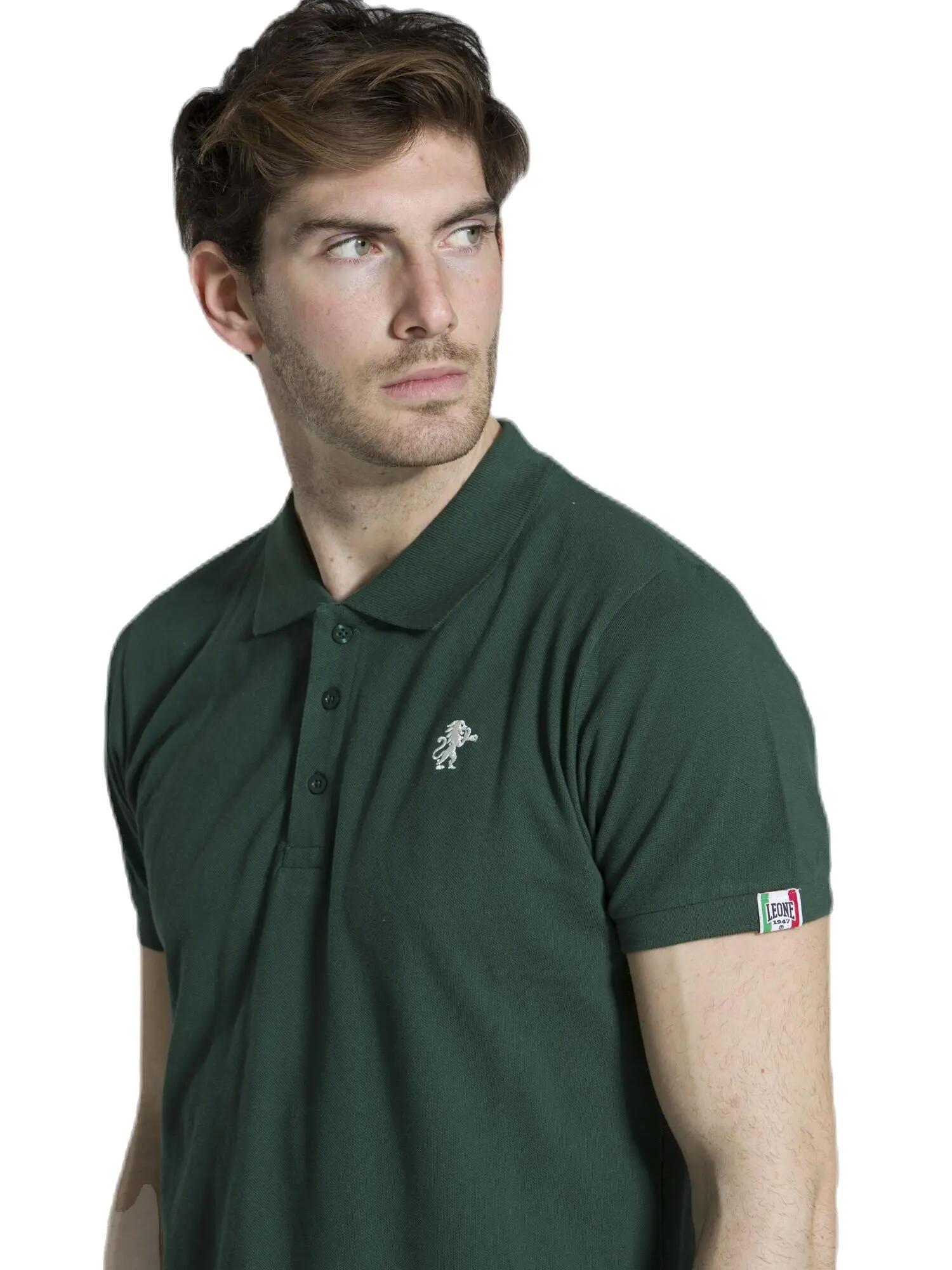 Leone 1947 Herren-Poloshirt mit kurzen Ärmeln 5/6