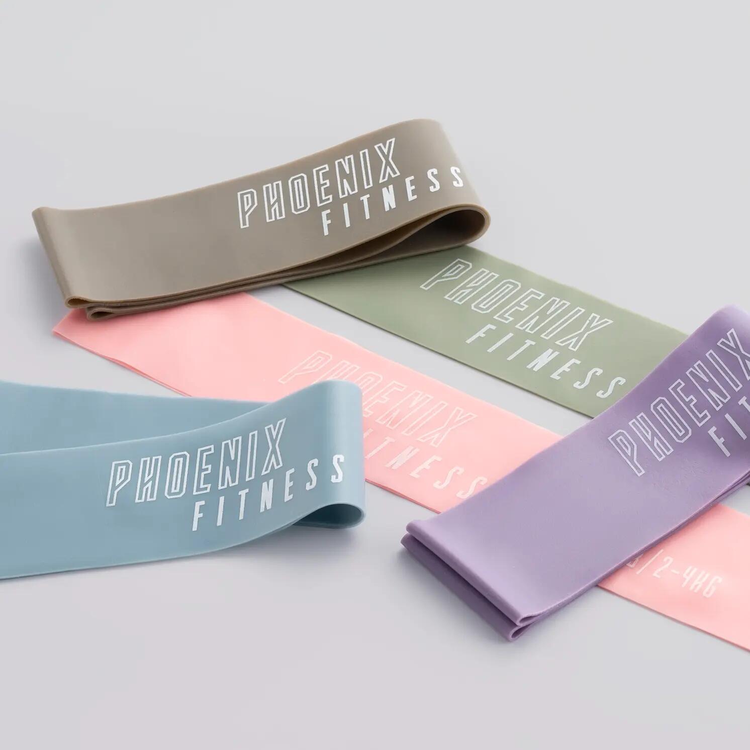 Boucles de résistance en TPR pour le fitness, lot de 5, couleur pastel 8/8