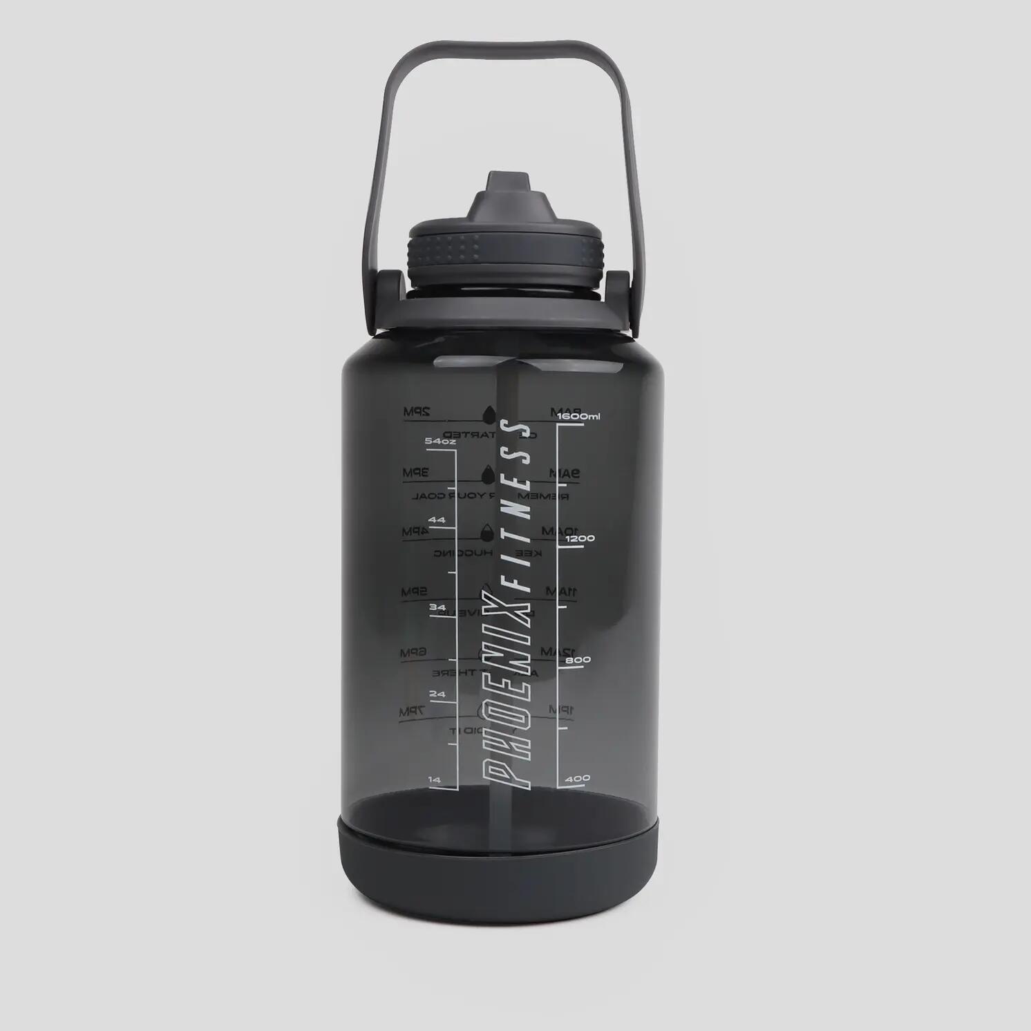 Fitness Motivations Wasserflasche 2 Liter Schiefergrau 8/8