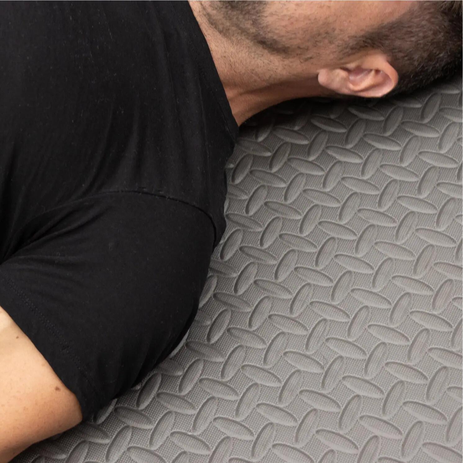 Tapis de fitness antidérapant, mousse de caoutchouc, gris 8/9