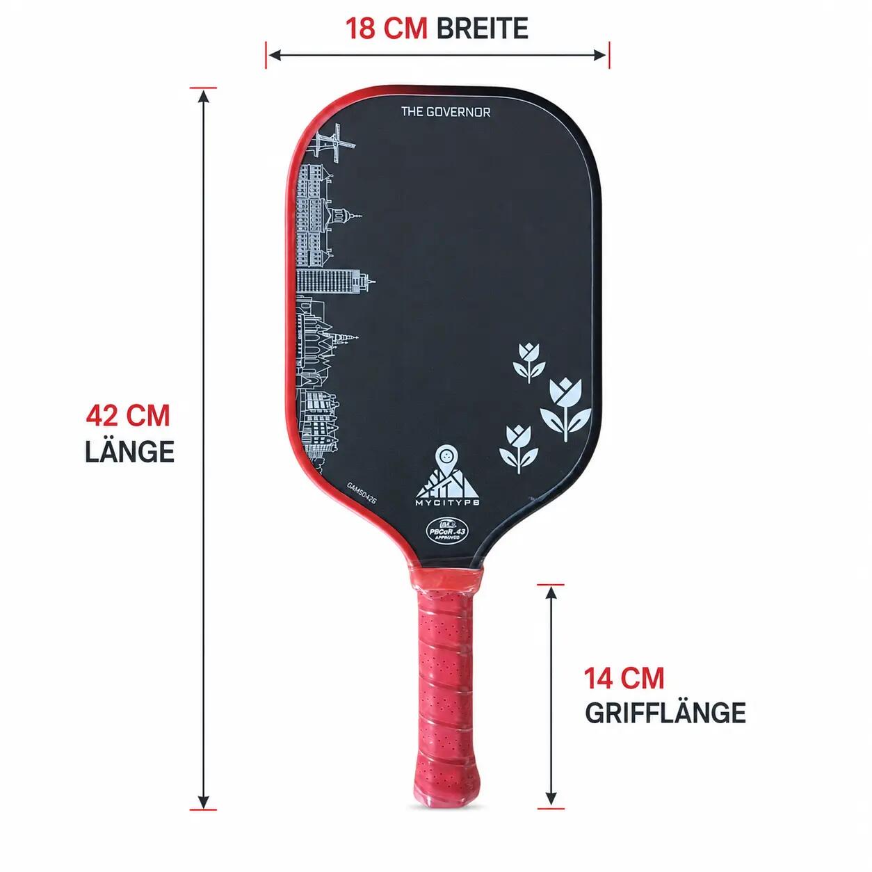 Pickleball-paddle Governor Amsterdam Edition, USAP-gecertificeerd 5/5