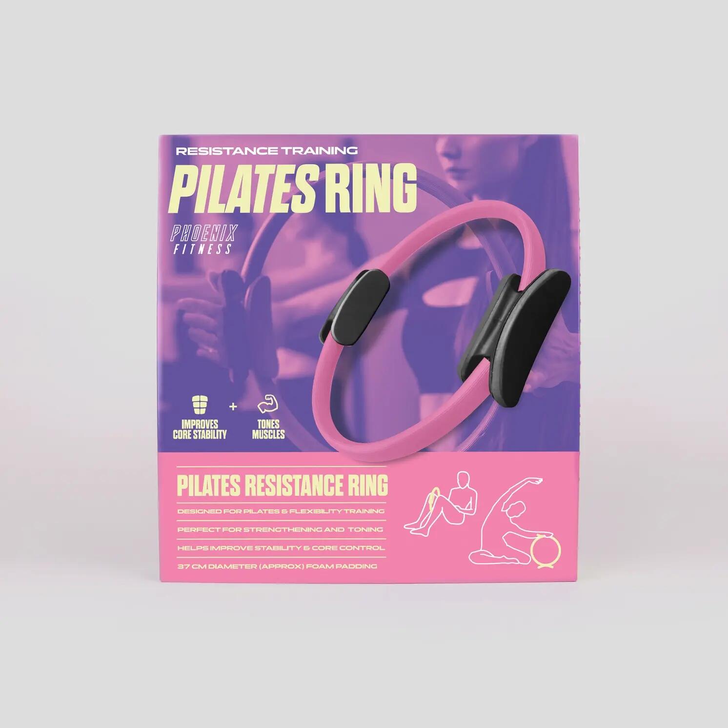 Anello Pilates con due maniglie, rosa 8/8