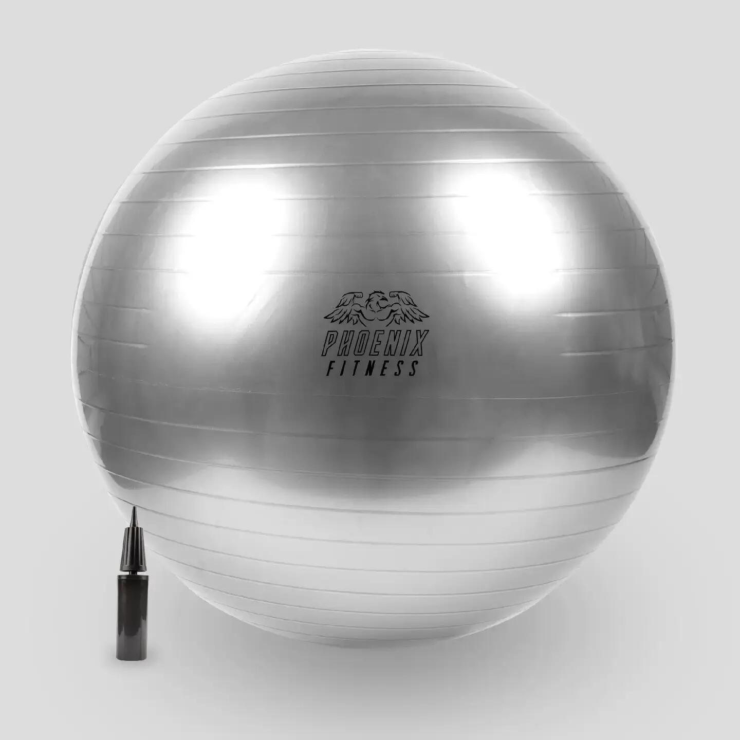Gymnastikball Mit Luftpumpe Silber 10/10