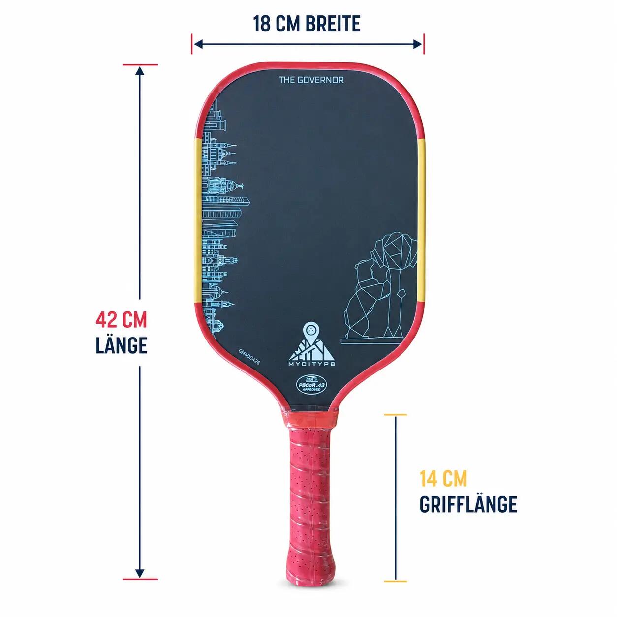 Pickleball-paddle The Governor – Madrid Edition, USAP-gecertificeerd 5/5