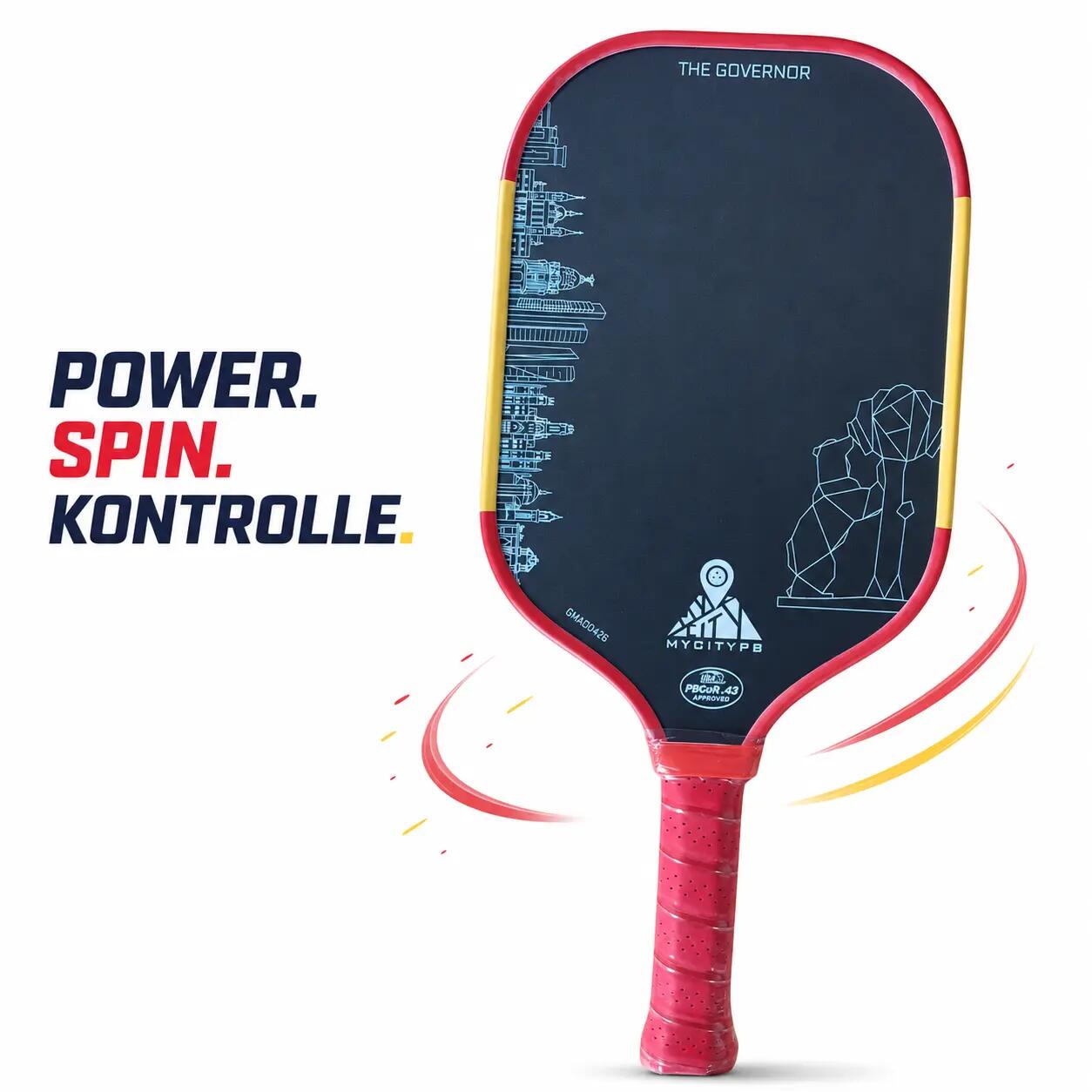 Pickleball-paddle The Governor – Madrid Edition, USAP-gecertificeerd 3/5