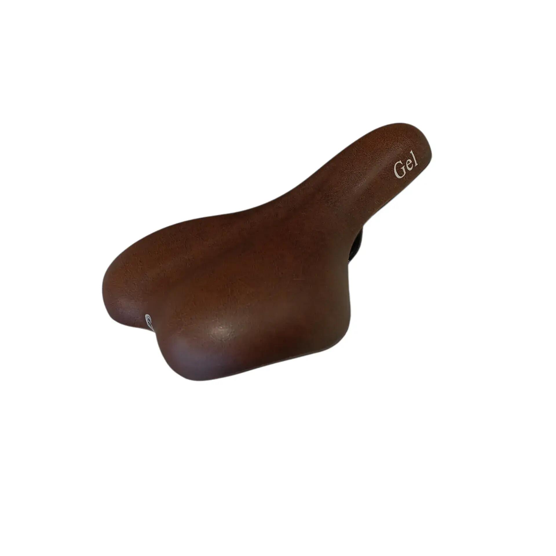 Selle de Confort Unisexe pour Vélo de Ville en Marron 2/3