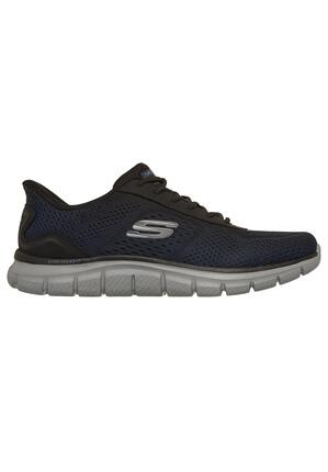 Skechers Herren Track Revno Slip Ins Sneaker Blue Black
