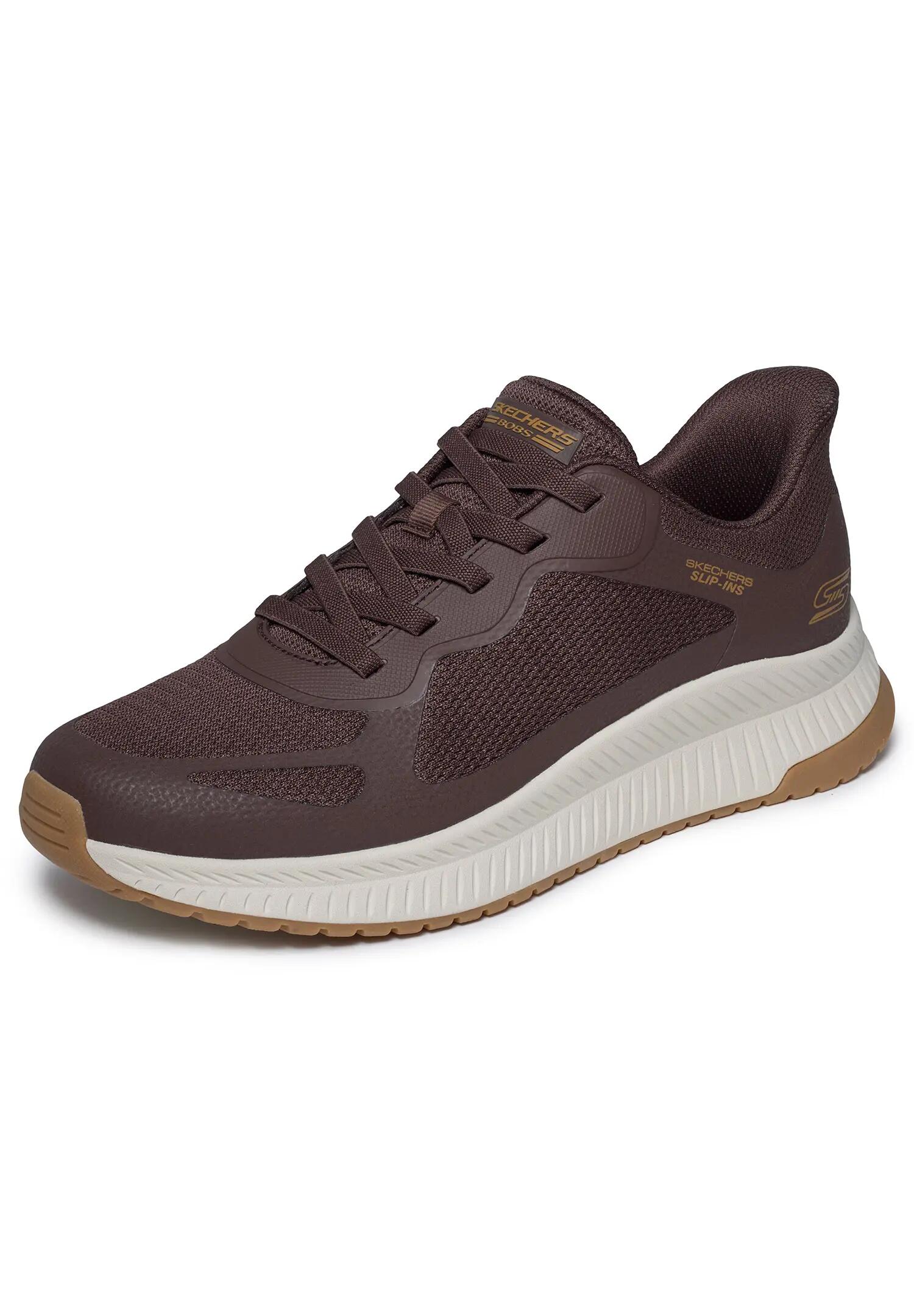 Course et trail pour hommes Skechers Bobs squad Marron. 2/5