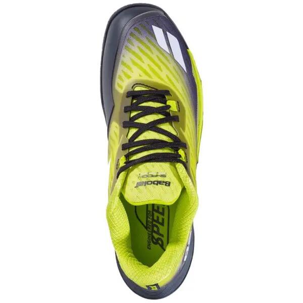 Herren, badminton schuhe, leicht, shadow tour 5, schwarz/gelb 4/5