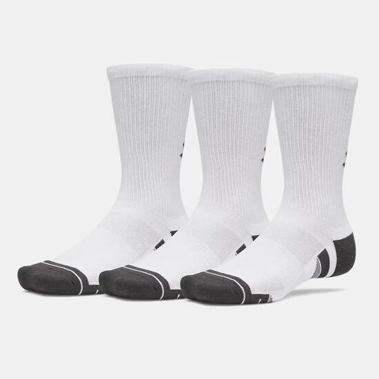 Lot 3 Paires Chaussettes mi-hautes UA Performance Tech Blanc