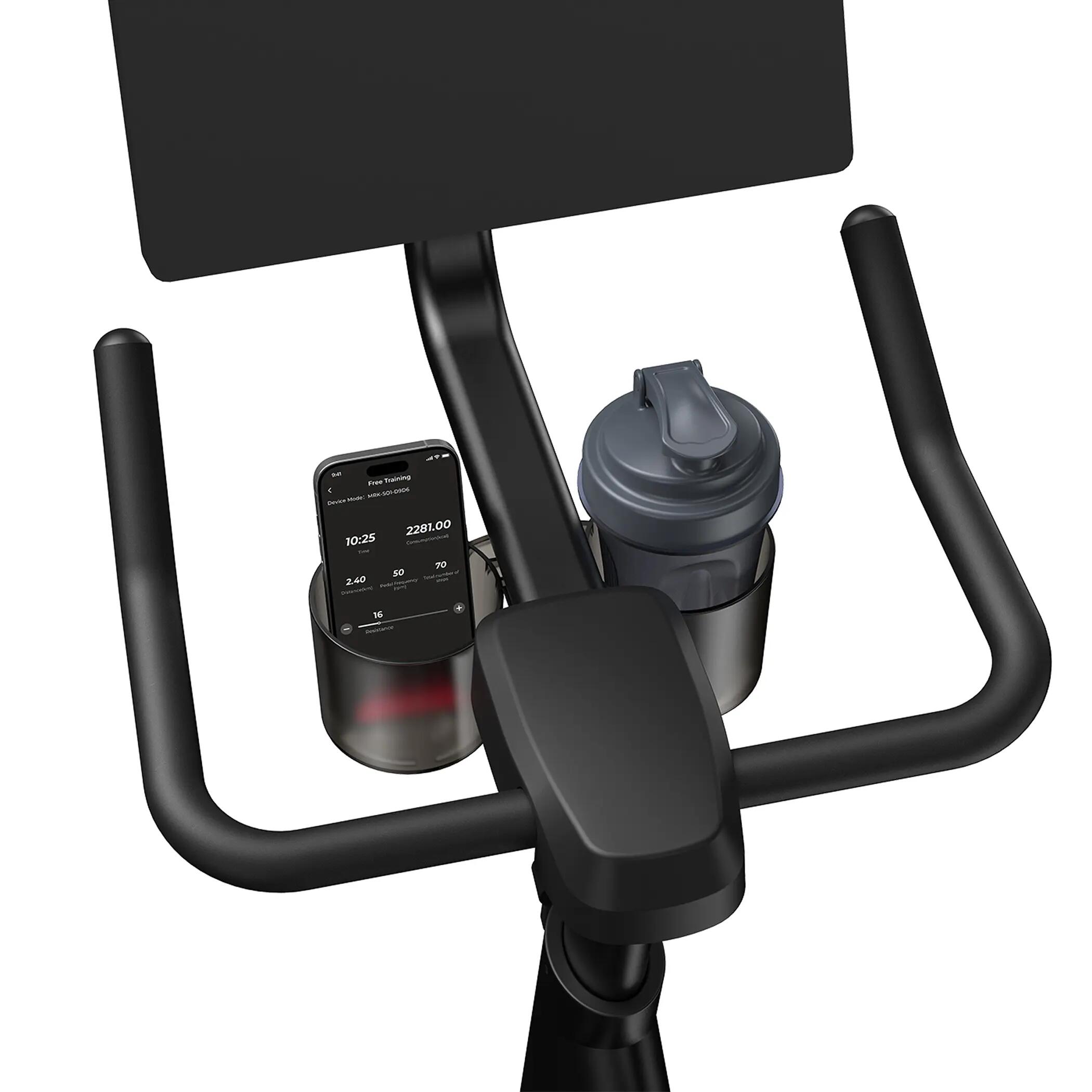 Vélo d'appartement - fitness - silencieux, 15,6" hd, magnétique - merach 6/11