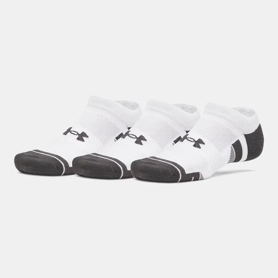 Lot de 3 Paires de Chaussettes UA Performance Tech Unisexe Blanc