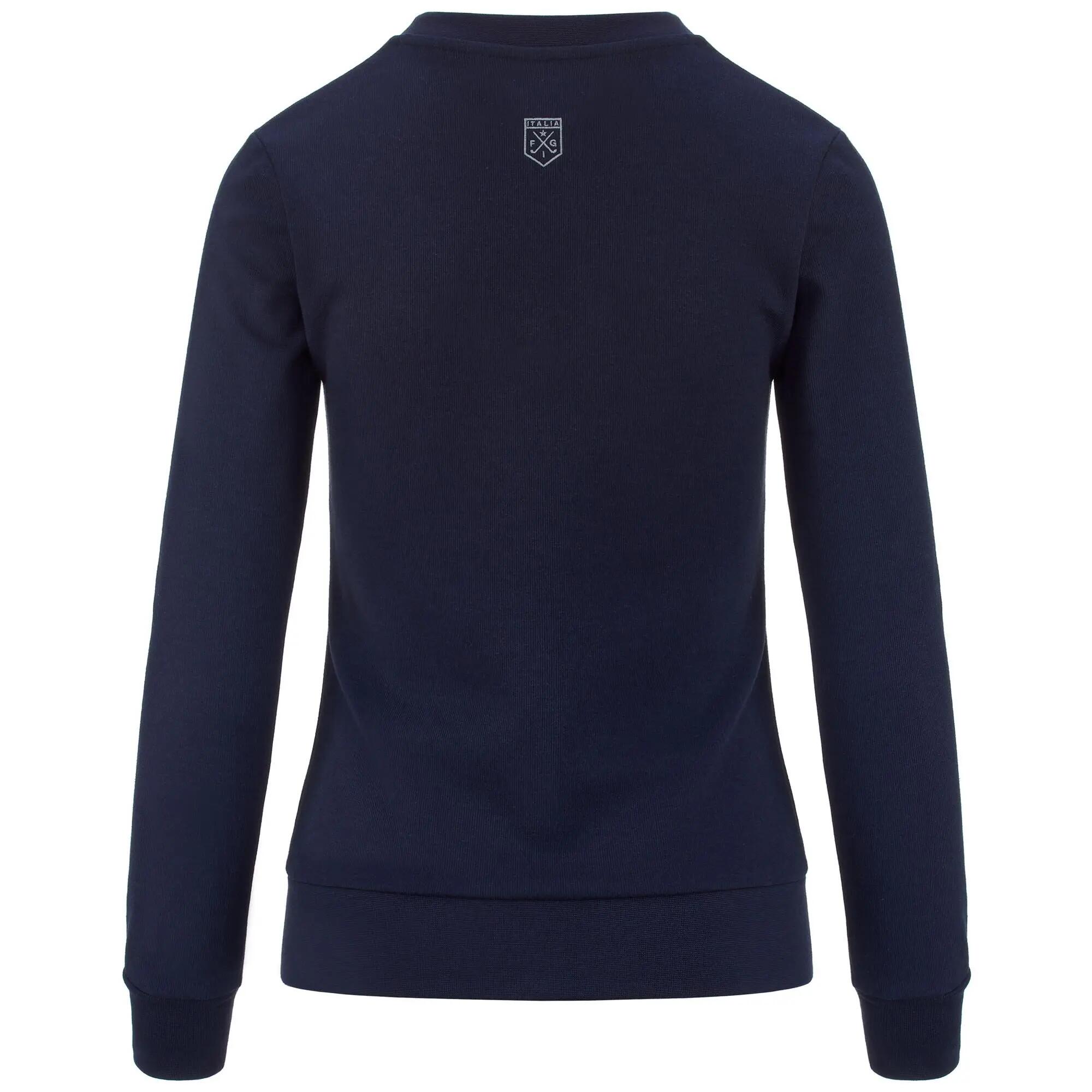 Maglione da donna in poliestere blu da golf 3/5