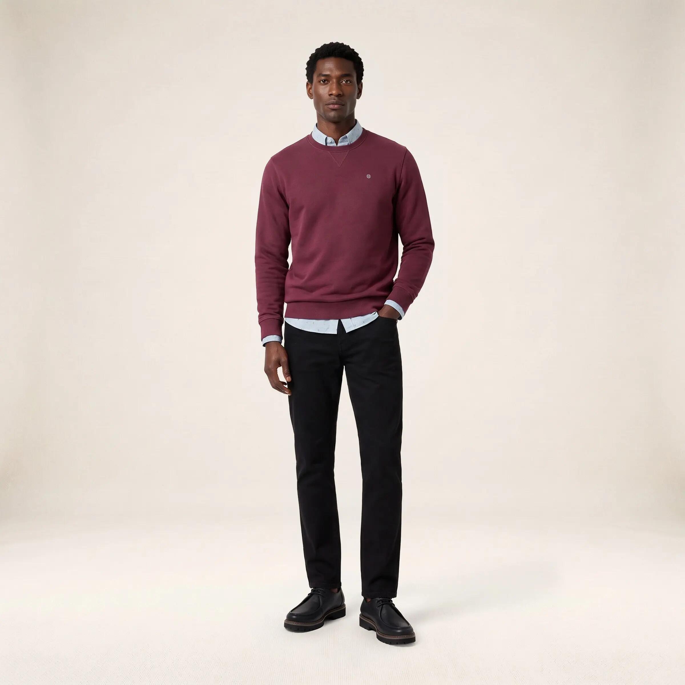 Sweatshirt met ronde hals French Rib 6/6