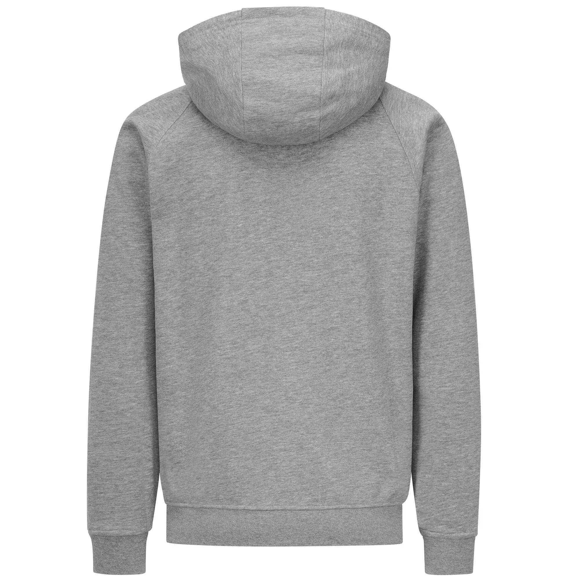 Felpa con zip da uomo in cotone grigio da sportivo 3/5