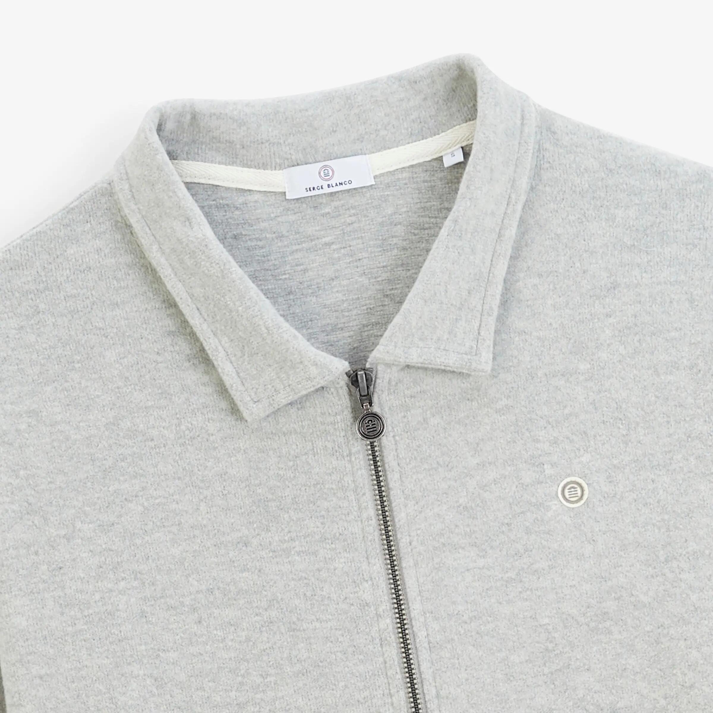 Camisola com fecho French Rib e gola de camisa 4/6