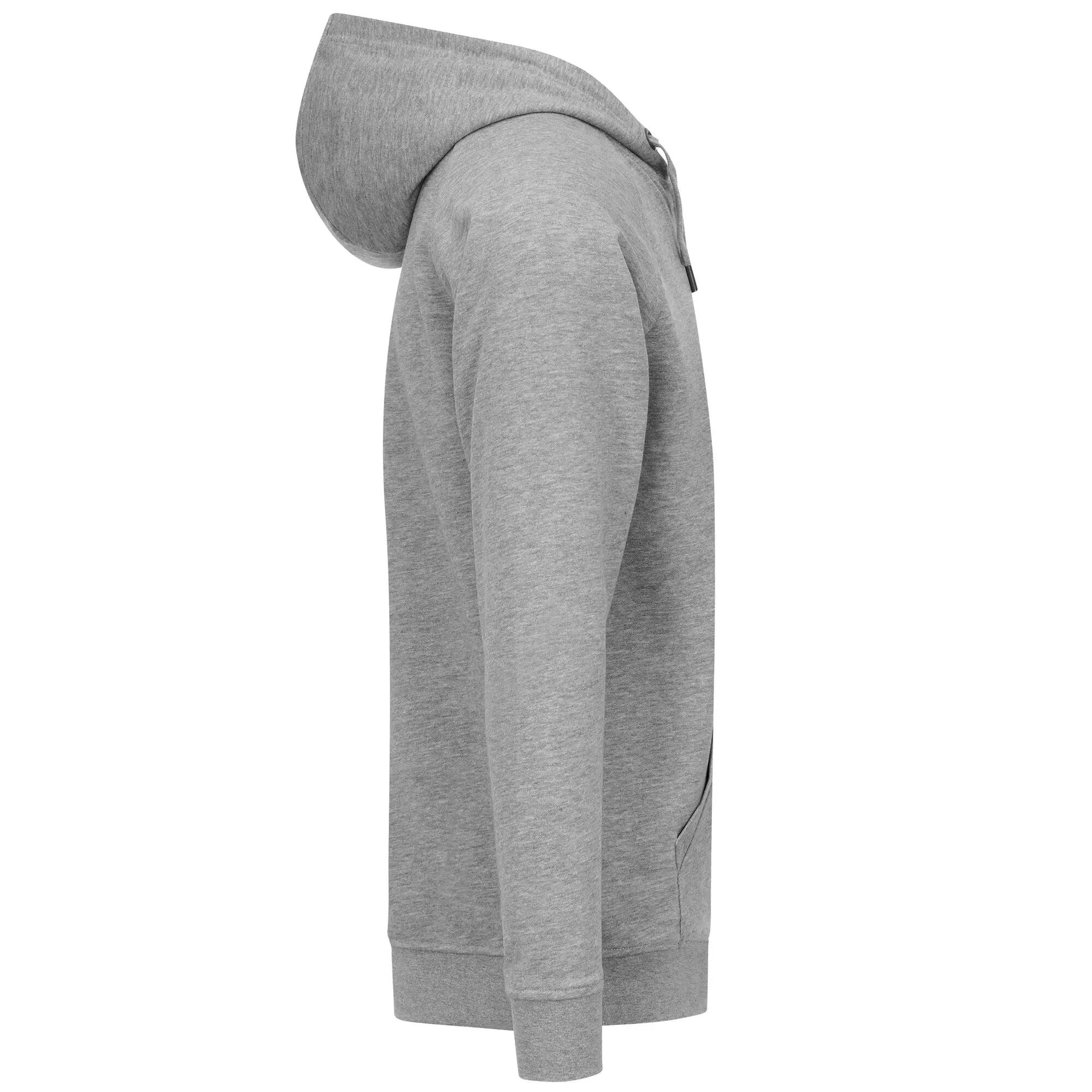 Felpa con zip da uomo in cotone grigio da sportivo 2/5