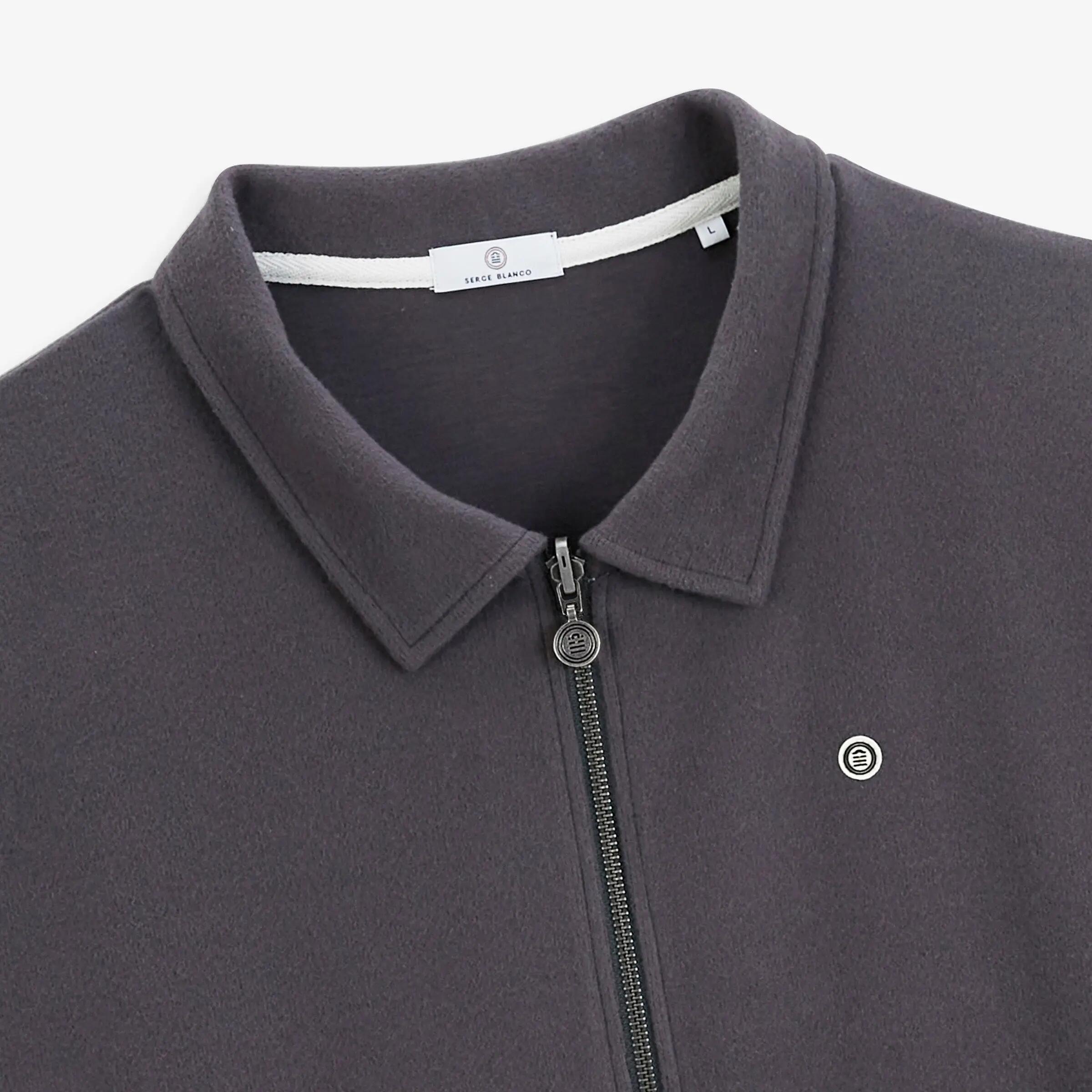 Camisola com fecho French Rib e gola de camisa 4/6