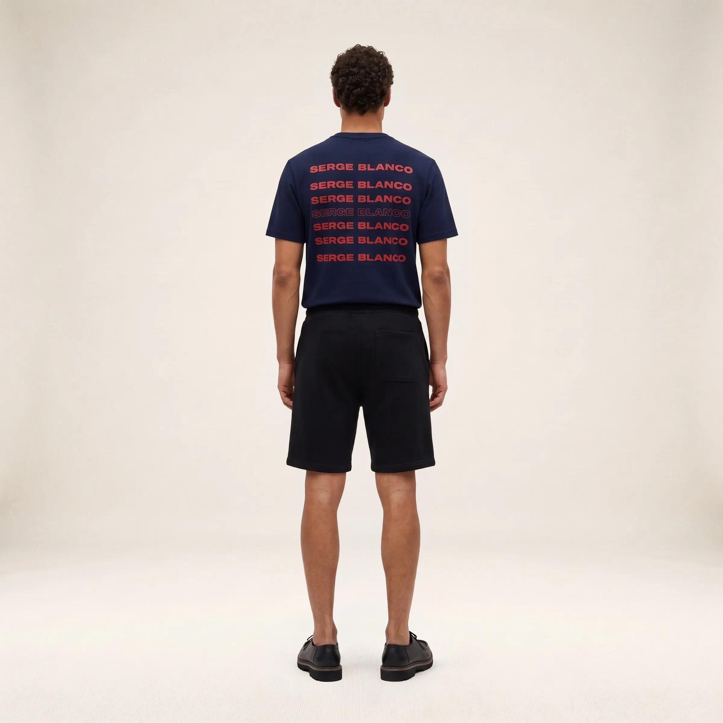 T-shirt manches courtes coton imprimé dos SERGE BLANCO bleu marine 6/6