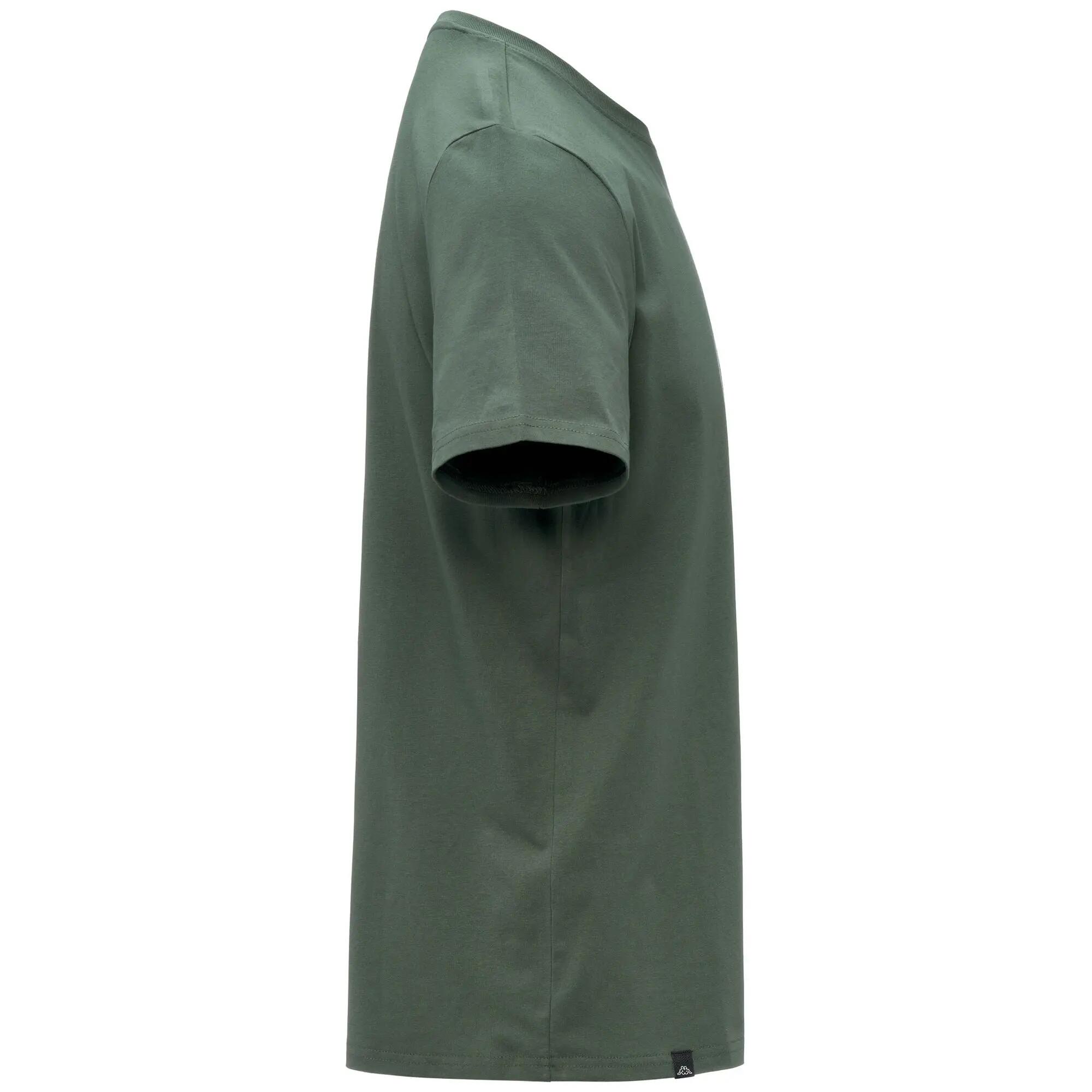 T-shirt da uomo in cotone verde da sportivo 2/3
