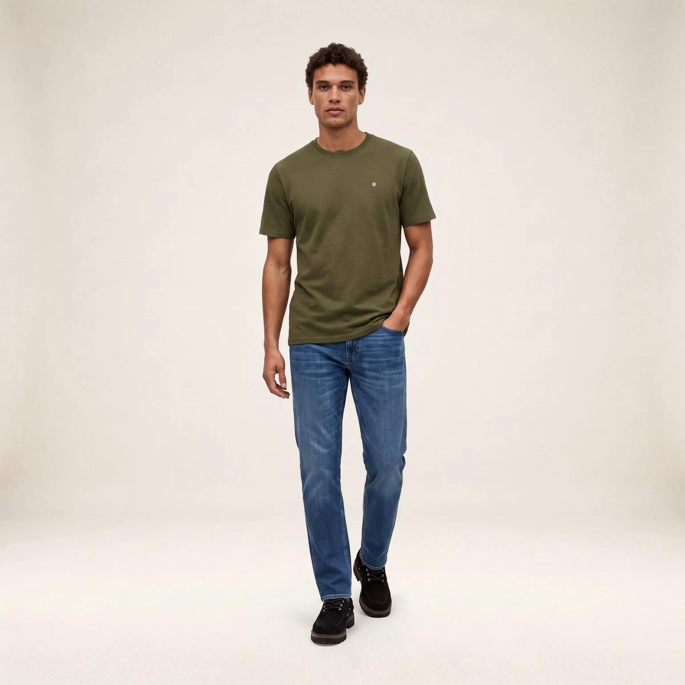 T-shirt manches courtes col rond Théo vert thym 6/6