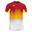 T-shirt manga curta running Rapaz Joma Elite vii vermelho branco amarelo