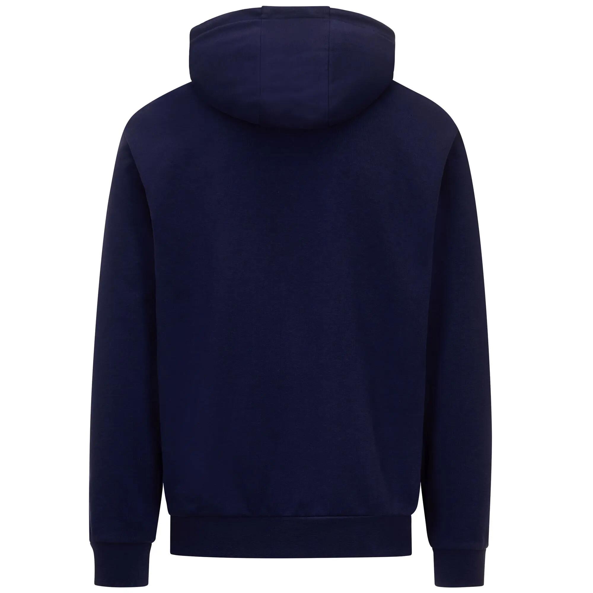 Felpa con zip da uomo in cotone blu da sportivo 3/5