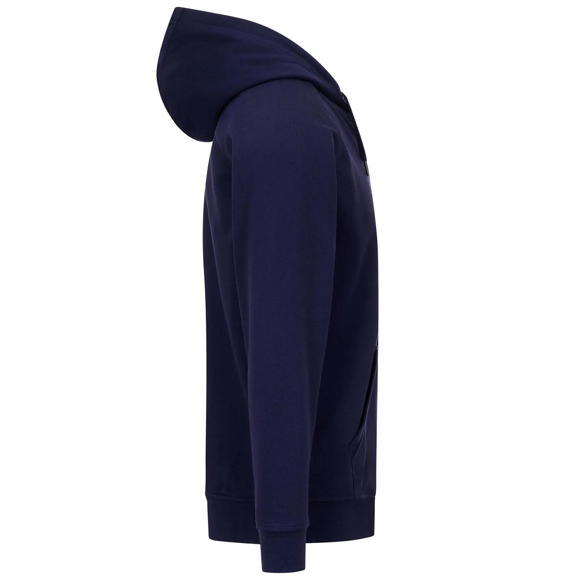 Felpa con zip da uomo in cotone blu da sportivo 2/5