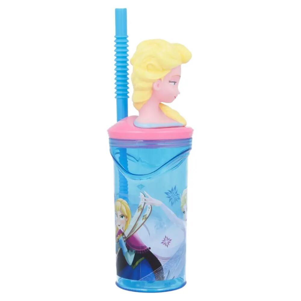 Bicchiere 3D Frozen Elsa con Coperchio e Cannuccia 2/2