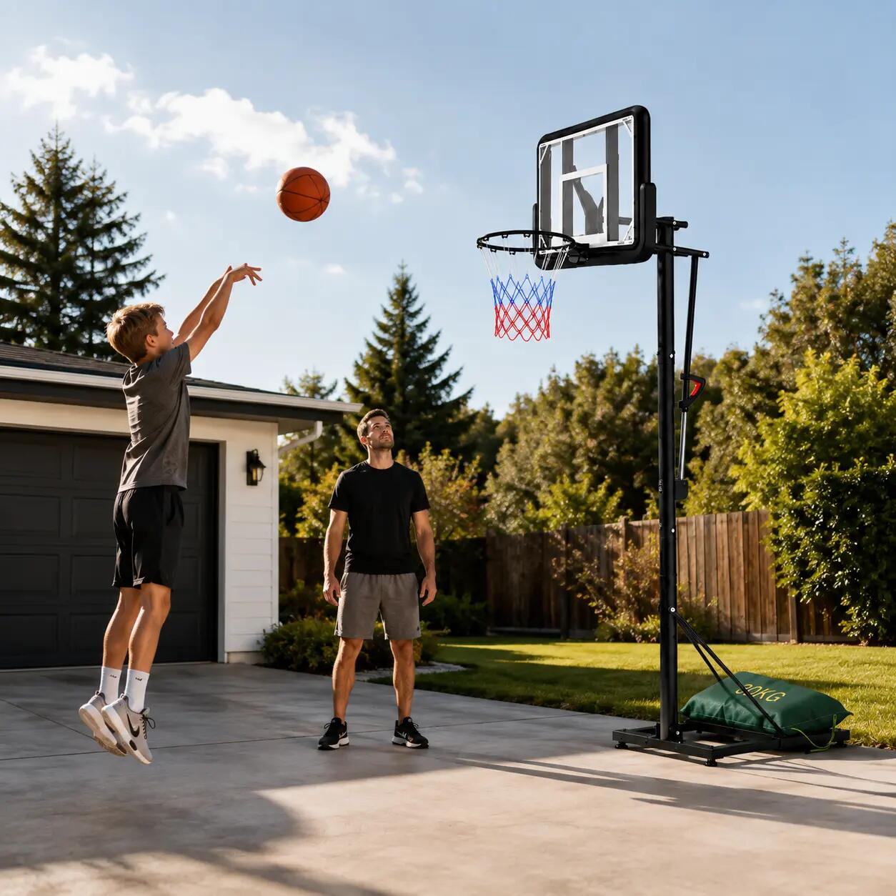 Panier de basket avec hauteur réglable 2,45-3,05 m 2/7