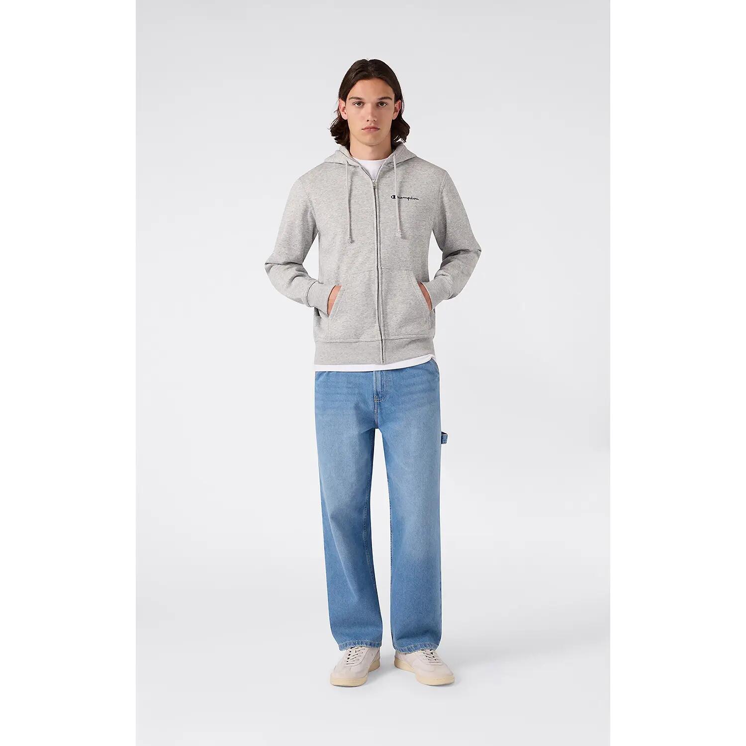 Herren Longsleeve Full Zip Hoodie Sweatshirt 3/4