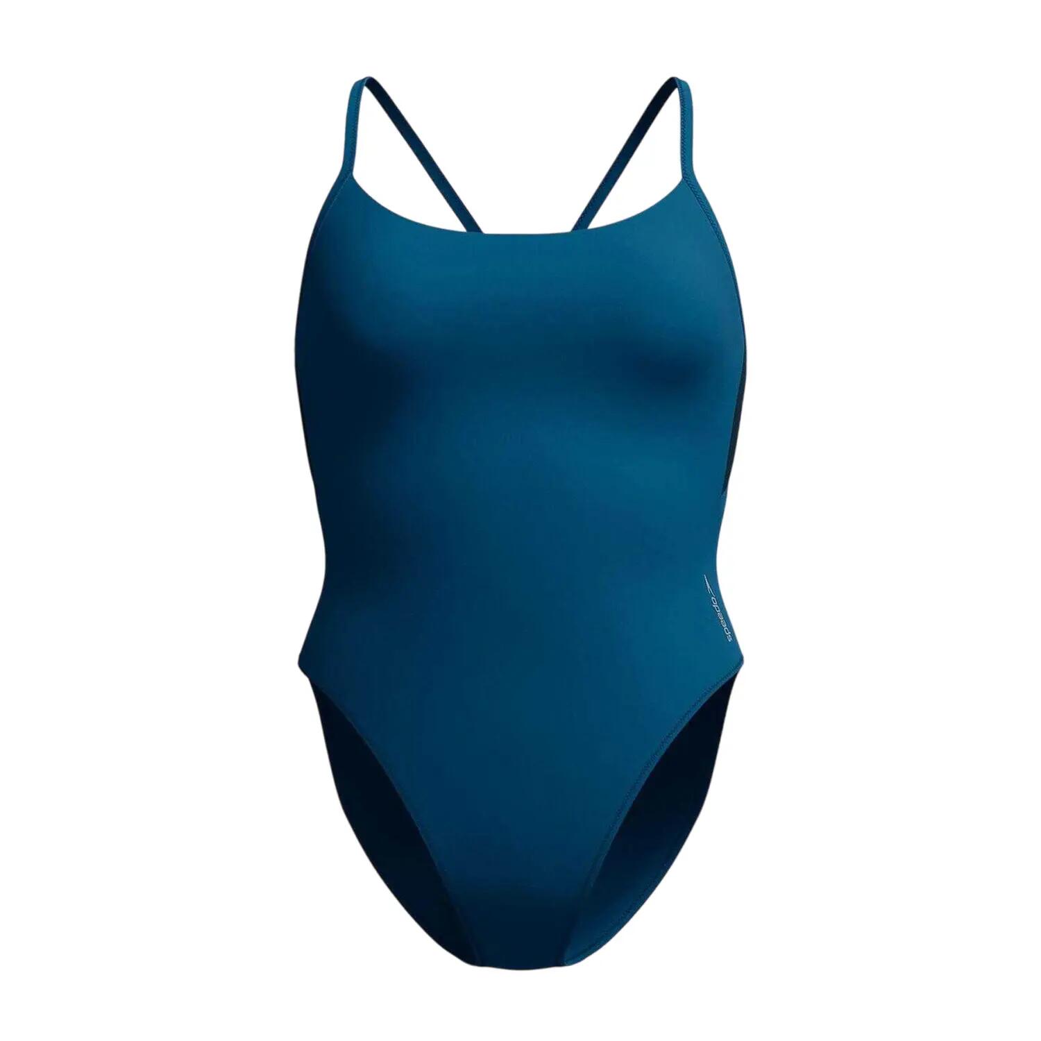 Speedo Womens/Ladies Plain Racer One Piece Swimsuit