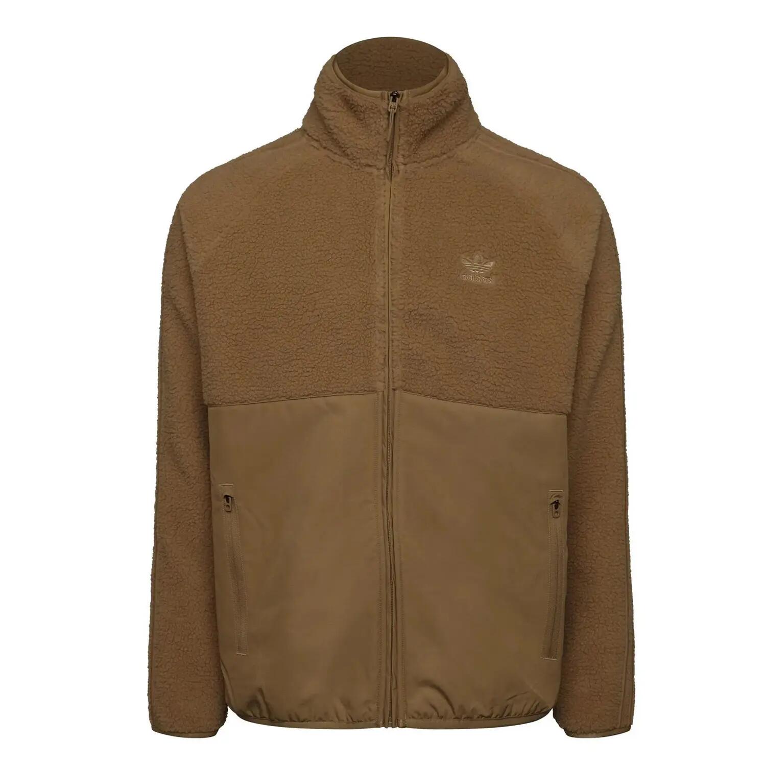 Adidas Mens Originals Polar Fleece High Collar Raglan Fleece Jacket