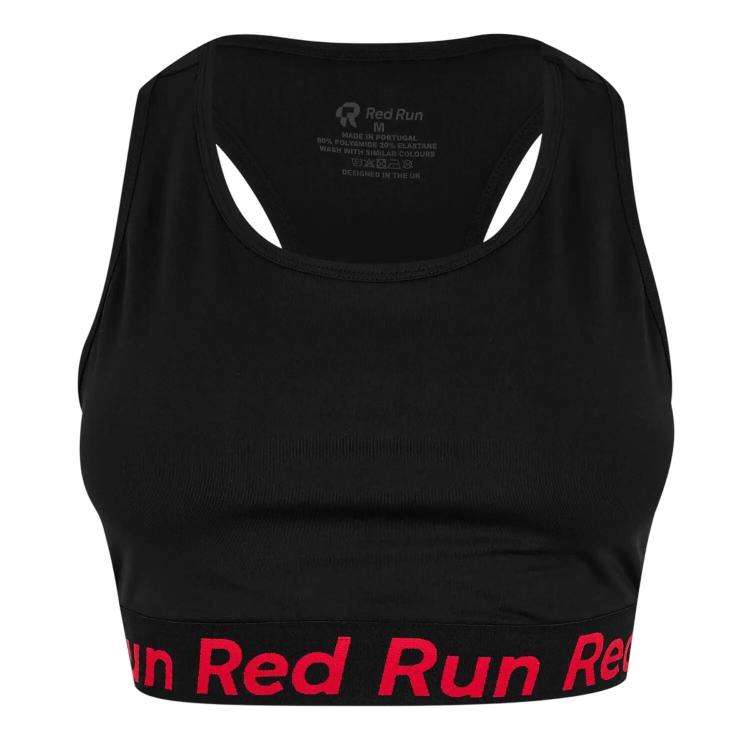 Red Run Womens/Ladies Scoop Neck Snug Fit Sports Bra