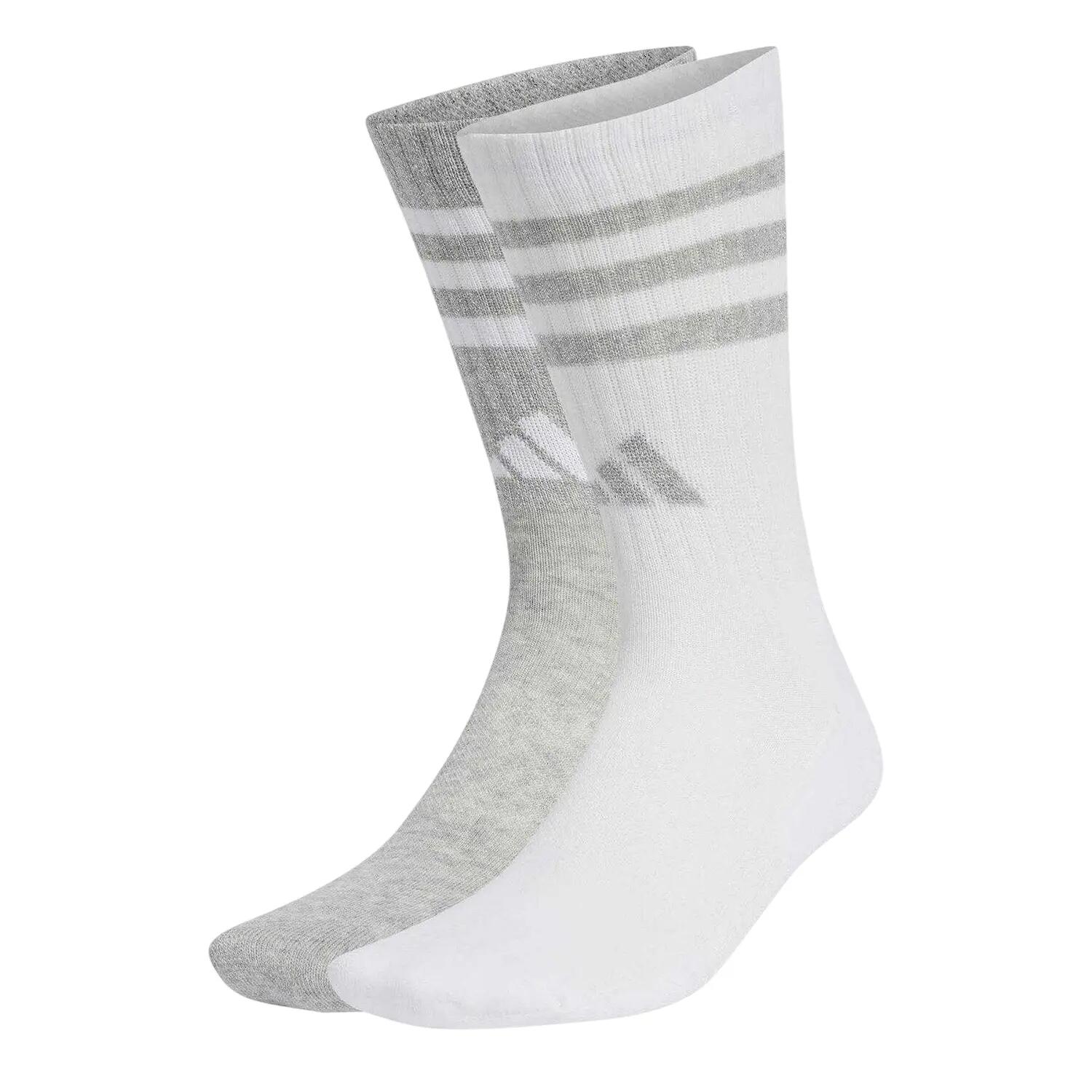 Adidas Unisex Adult 3 Stripes Long Crew Socks (Pack of 3)
