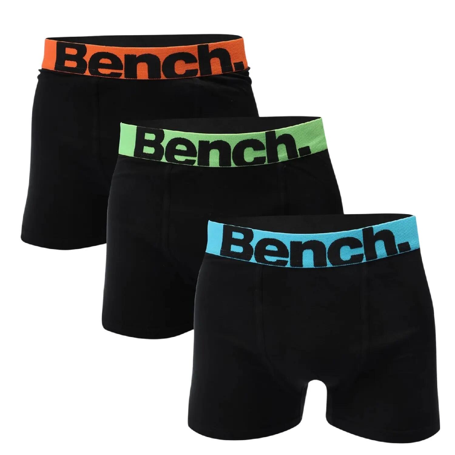 Bench Mens Action Logo Boxer Shorts (Pack of 3)