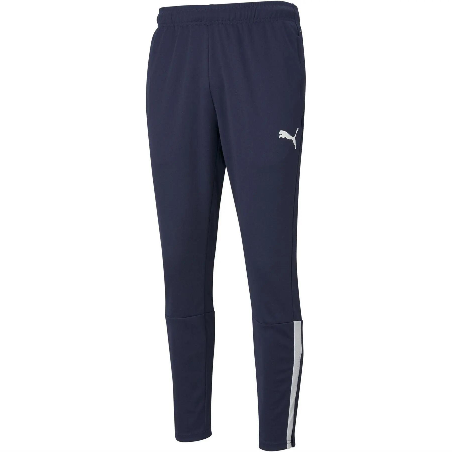 Puma Mens Team Liga Side Stripe Tapered Tracksuit Bottoms
