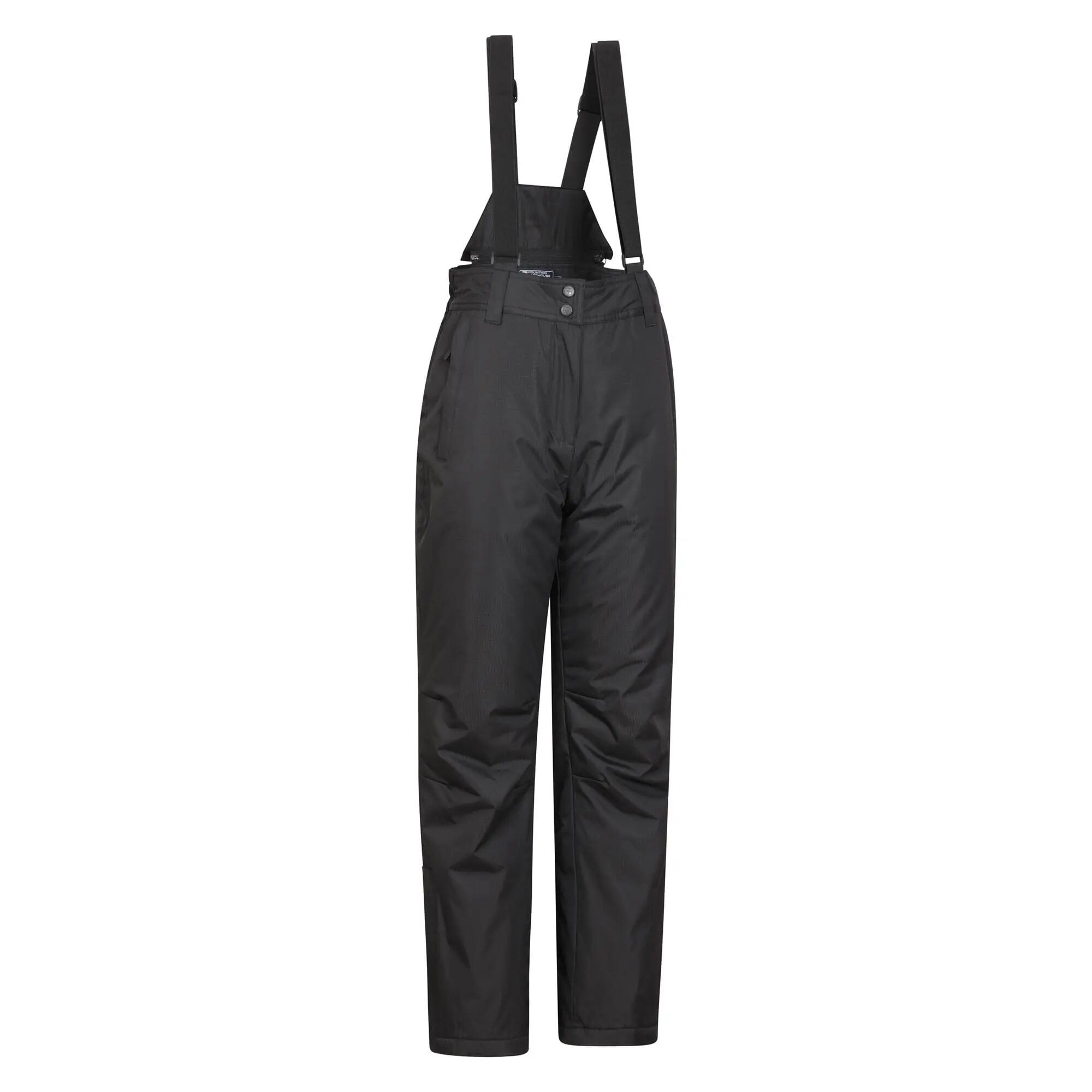 Pantalon de Ski Femme Déperlant Testé -20 °C Bretelles Amovibles, Moon II 6/7