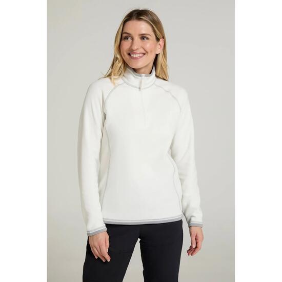 Polaire de Randonnée Femme Demi-Zip Légère Respirante, Montana