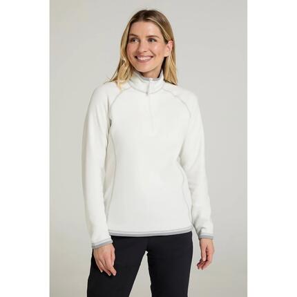 Polaire de Randonnée Femme Demi-Zip Légère Respirante, Montana