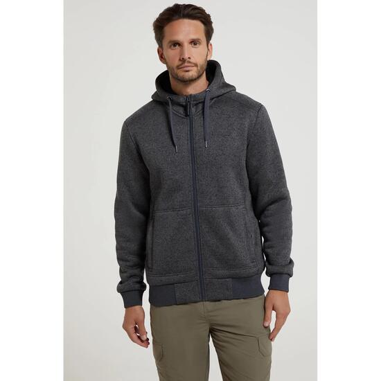 Polaire à Capuche de Randonnée Homme Zip Intégral Chaude Poche, Nevis II