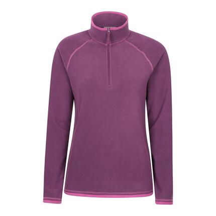 Polaire de Randonnée Femme Demi-Zip Légère Respirante, Montana