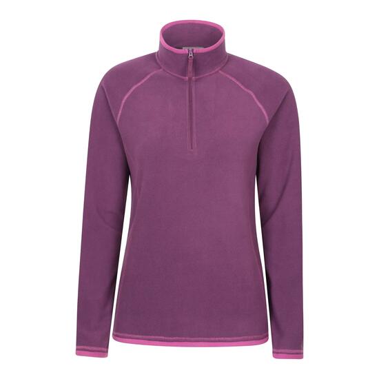 Polaire de Randonnée Femme Demi-Zip Légère Respirante, Montana