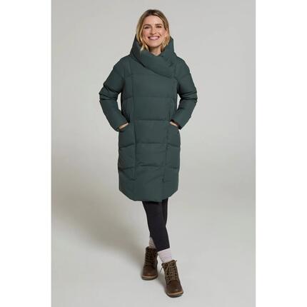 Doudoune de Randonnée Femme Longue Déperlante Capuche Duvet 600, Cosy Wrap II