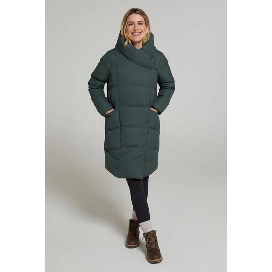 Doudoune de Randonnée Femme Longue Déperlante Capuche Duvet 600, Cosy Wrap II