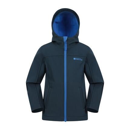 Veste Softshell de Randonnée Enfant Déperlante Coupe-Vent Capuche, Exodus