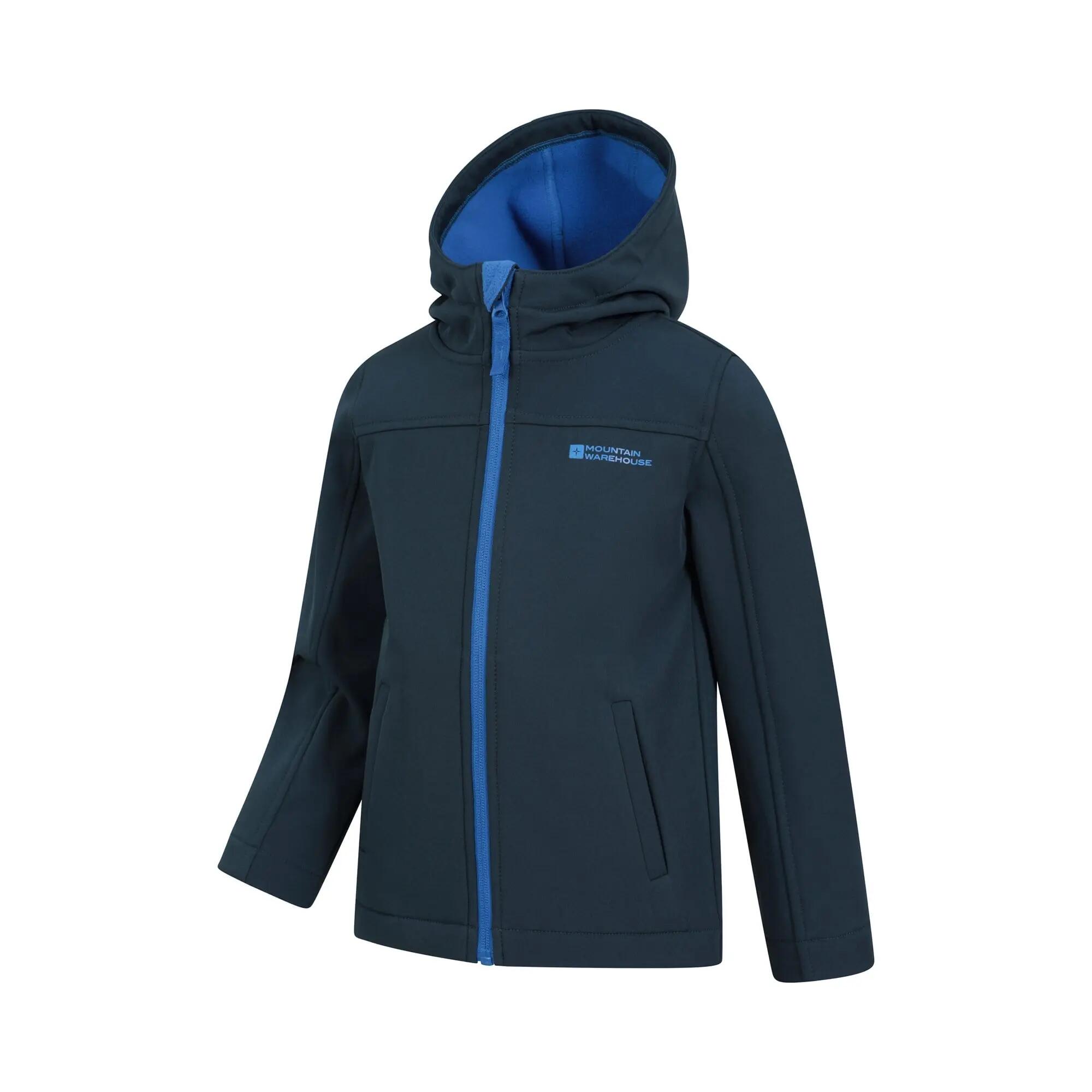 Veste Softshell de Randonnée Enfant Déperlante Coupe-Vent Capuche, Exodus 4/5